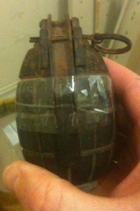 The hand grenade handed in at a Mosman police station on Tuesday.