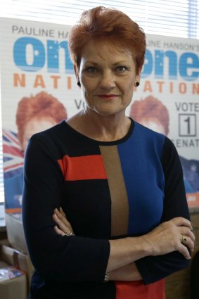 Not happy: Pauline Hanson.