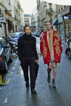 City of style: Isogawa and model Anne in Paris.