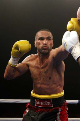 Fighting in his corner ... Mundine.