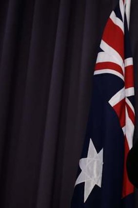 Determination: Kevin Rudd, back as prime minister.