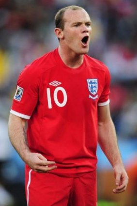 No goals: Engalnd's Wayne Rooney at the 2010 World Cup.