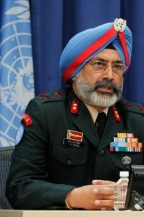 Defended: Indian peacekeeping forces commander Iqbal Singh Singha.