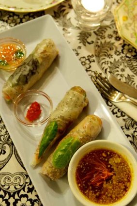 The one dish you must try ... the Three Sisters fresh rice paper roll combination, $13.50.