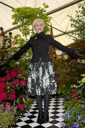Dame Helen Mirren at a rival exhibit.