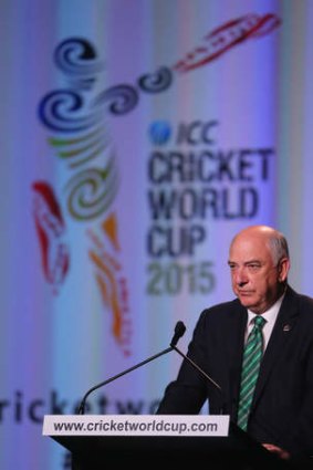 Ralph Waters, Chairman, ICC Cricket World Cup 2015 speaks during the Official Launch of the ICC Cricket World Cup 2015,