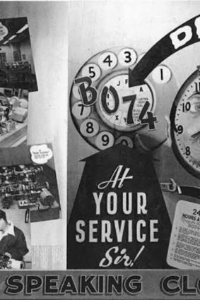 The speaking clock, circa 1953.