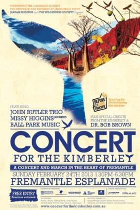 Missy Higgins, John Butler Trio and Ball Park Music will perform at the Concert for the Kimberley
