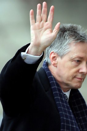 Peter Robinson .. waving goodbye - for now.