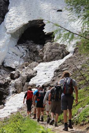 Walk this way: A group hike the Passo Tre Croci.