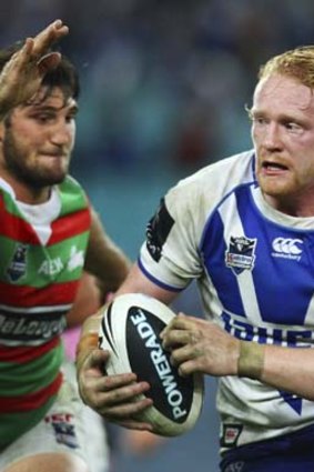 Back in action: James Graham of the Bulldogs.