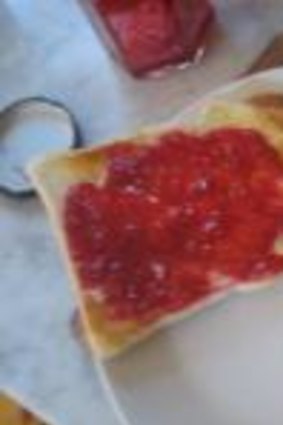 Raspberry toast