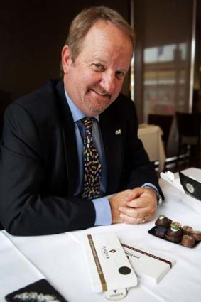 Alistair Haigh at Auge Restaurant in Adelaide. for "At Lunch with Mark Dapin" Pic Ben Searcy