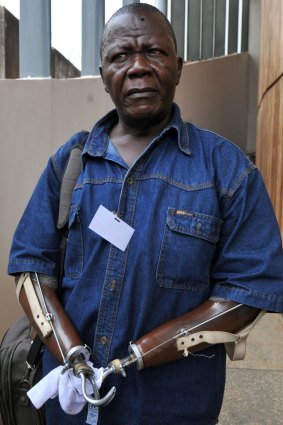 Sierra Leone's amputee association chairman Alhaji Jusu Jarka: many victims in the Sierra Leone civil war had their arms or hands chopped off by militias.
