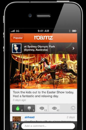 The roamz app.