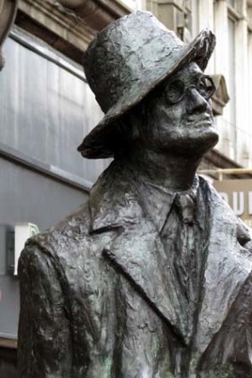 A monument to the novelist James Joyce.