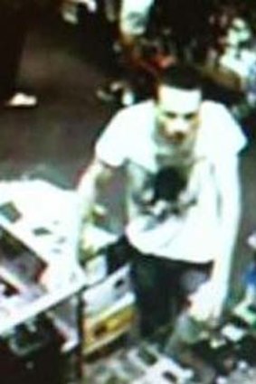 The man police wish to speak to in relation to the theft of a replica gun.