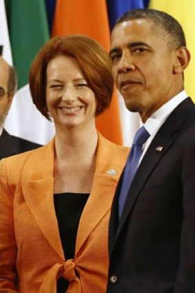 Barack Obama and Julia Gillard at the G20 Summit last year.