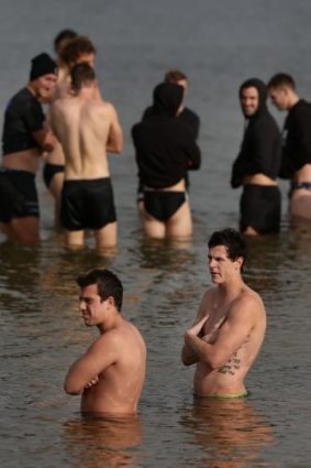 Still haunting the Pies, 24 hours on: Essendon’s Jake Carlisle broke Magpie hearts on Sunday, then gatecrashed Collingwood’s recovery session at St Kilda beach on Monday.