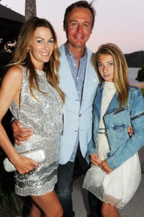Kirsty Bertarelli with her husband Ernesto and their daughter Chiara.