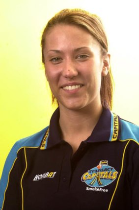 Janna Sladic, picture here in 2002 when she was playing for the Canberra Capitals basketball team.
