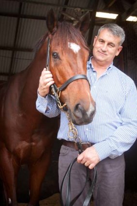 "He gets better with racing, so that is why we wanted to have the run at the 1000 metres before getting into the group 1s": Noel Mayfield-Smith with Famous Seamus.