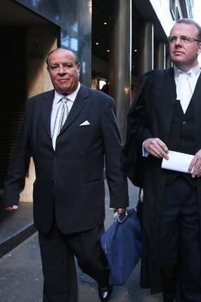 Jim Selim (left) with  barrister Simon Kerr after their court settlement. PICTURE: KATE GERAGHTY