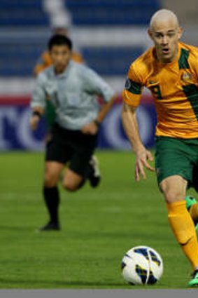 Talent: Dylan Tombides in action for Australia at the under-22 Asian Cup in January.