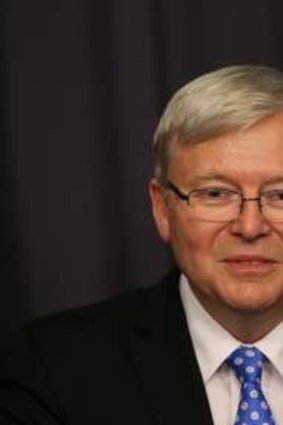 Settled: Kevin Rudd decides the election will take place on September 7.