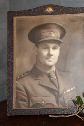 Captain William Lempriere Winter Cooke with Gallipoli oak acorn in front.
