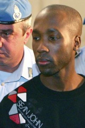 Rudy Guede, who was sentenced to 16 years' jail on appeal for the murder of Meredith Kercher.
