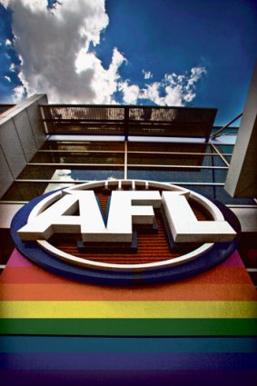 Decorating AFL House in rainbow lights was one of several awareness-raising initiatives.