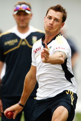 South Africa's Dale Steyn is everything you could ask for in a fast bowler, according to his predecessor, Allan Donald (in background).