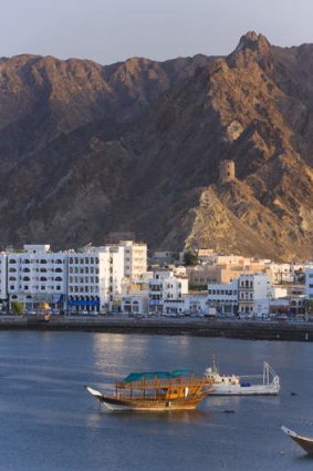 A dhow in Mutrah harbour, Muscat.