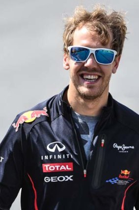 In the clear: Sebastian Vettel.