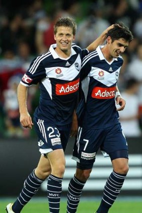 Adrian Leijer, seen here with teammate Guilherme Finkler, concedes the stakes are higher for the fans when it comes to the derby.