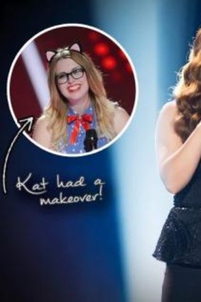 Kat's makeover on <i>The Voice</i>.