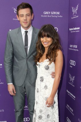 Cory Monteith and Lea Michele at the Chrysalis Butterfly Ball on June 8, 2013 in Los Angeles, California.