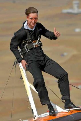 Journalist Nino Bucci took a ride flying on a  breitling at the Australian Airshow today.