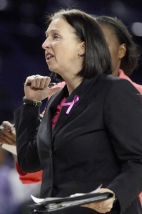 Ginny Doyle, University of Richmond associate coach, during a game in February. She was a passenger on the hot-air balloon that crashed on Friday.