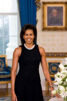 Michelle Obama's First Lady portrait from 2009.