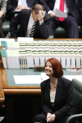 Julia Gillard and Tony Abbott in Question Time: ''Game on''.