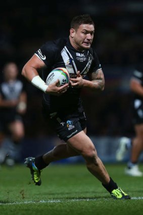 Jared Waerea-Hargreaves in action for the Kiwis.