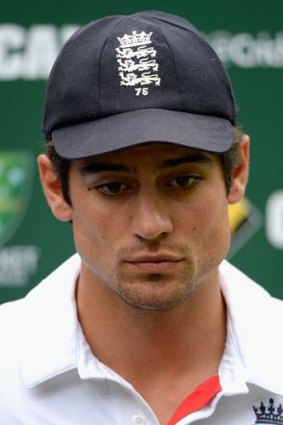 England captain Alastair Cook after losing the second Ashes Test match between Australia and England at Adelaide Oval.