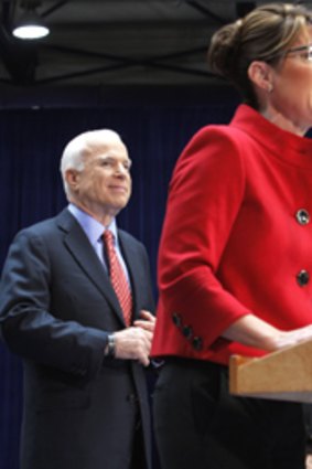 Senator John McCain and running mate Sarah Palin.