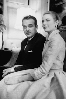 Prince Rainier III with actress Grace Kelly.