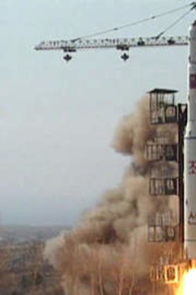 Launch of a missile in Musudan-ri, North Korea.