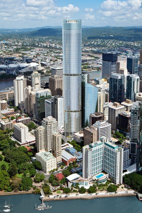 Artist's impression of how the Vision Tower might look on Brisbane's skyline.