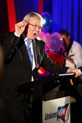 Determined not to give up: Kevin Rudd.