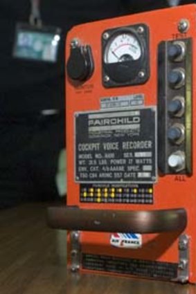 A black box flight recorder that was discovered in a filing cabinet at UN headquarters in March 2004.